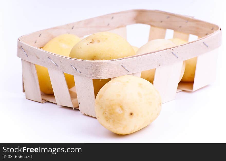 Potato pile isolated