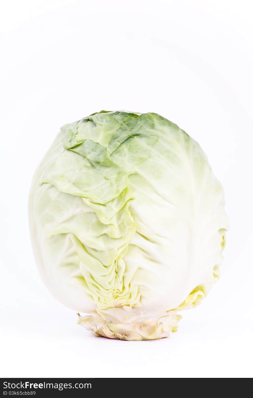 A beautiful cabbage isolated on white