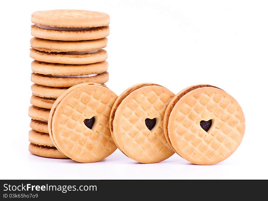 Cookies On White Background