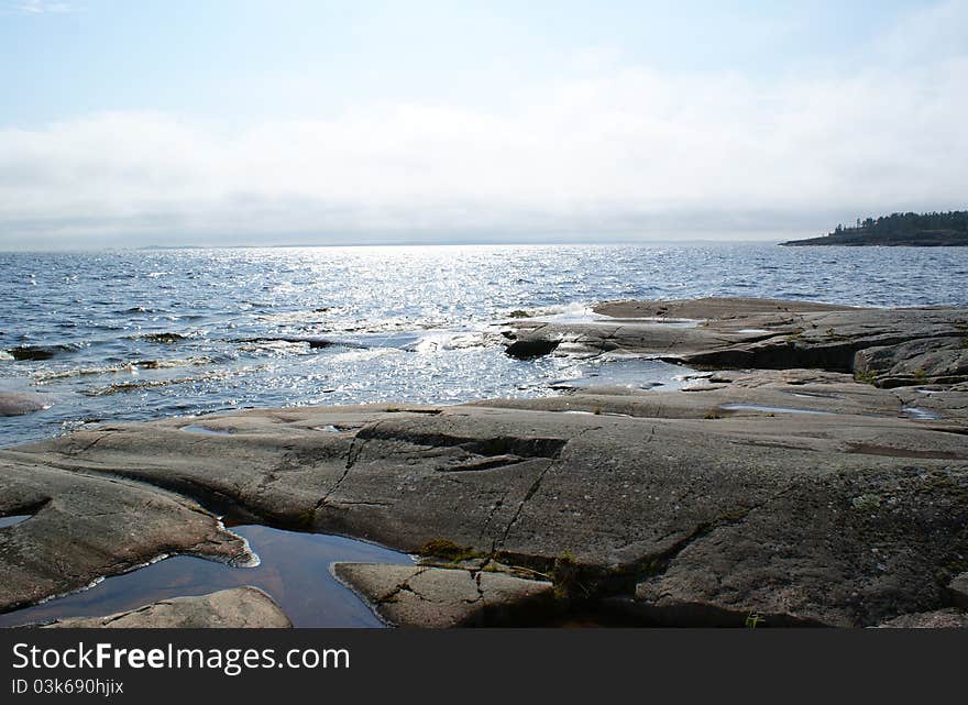 Ladoga lake, Kareliya, Russia