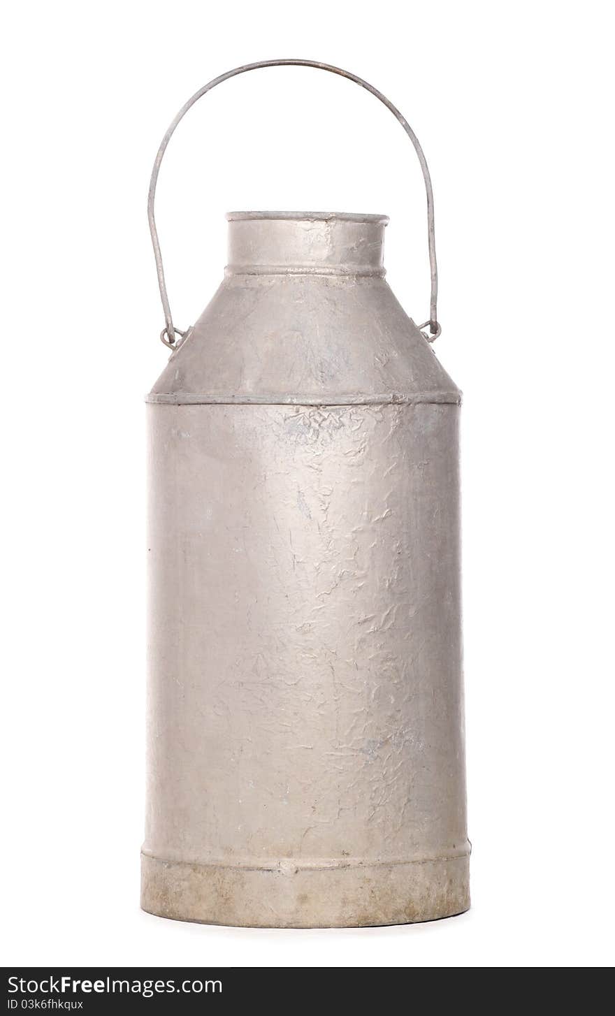 Metal milk churn studio cutout