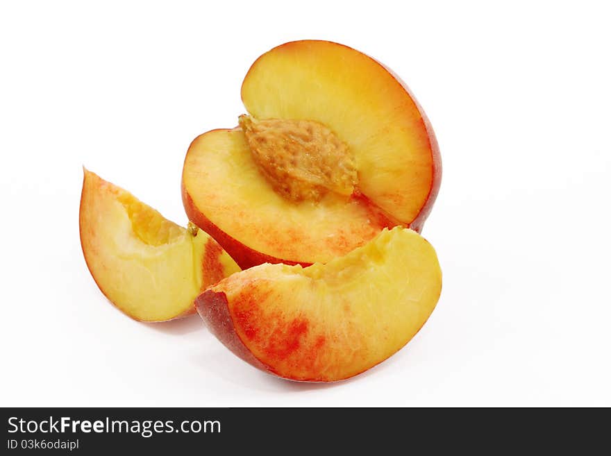 Peaches Cut Into Wedges