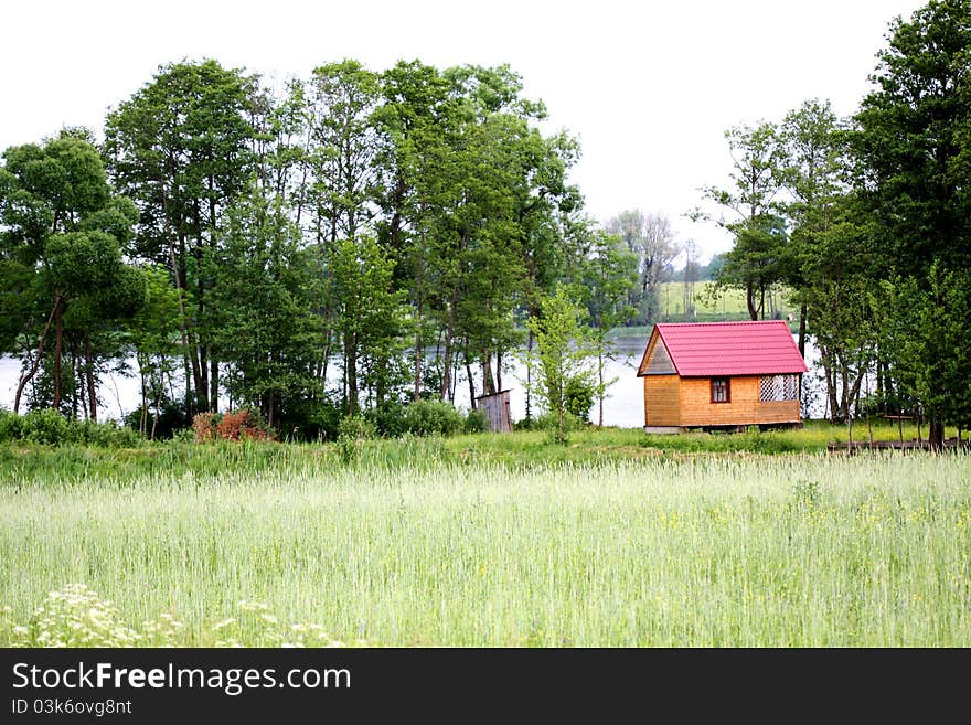 Sauna on the lake shore