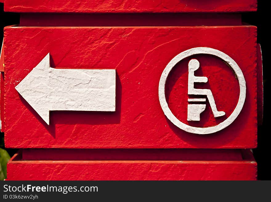 Red Handicap Sign