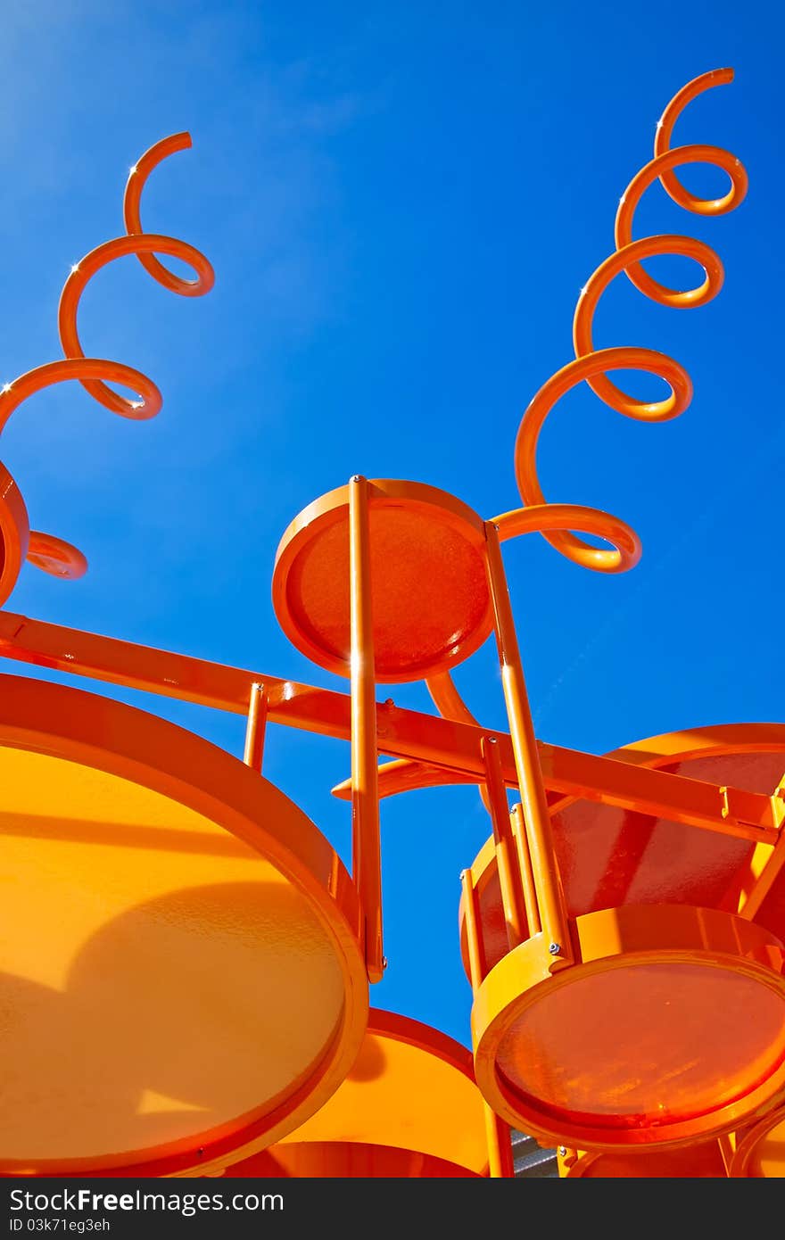 Colorful structure at the children's playground.