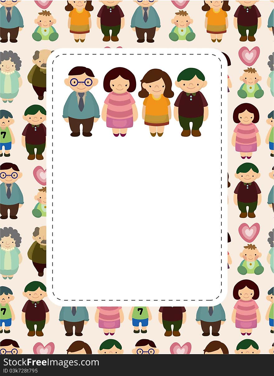 Cartoon family card