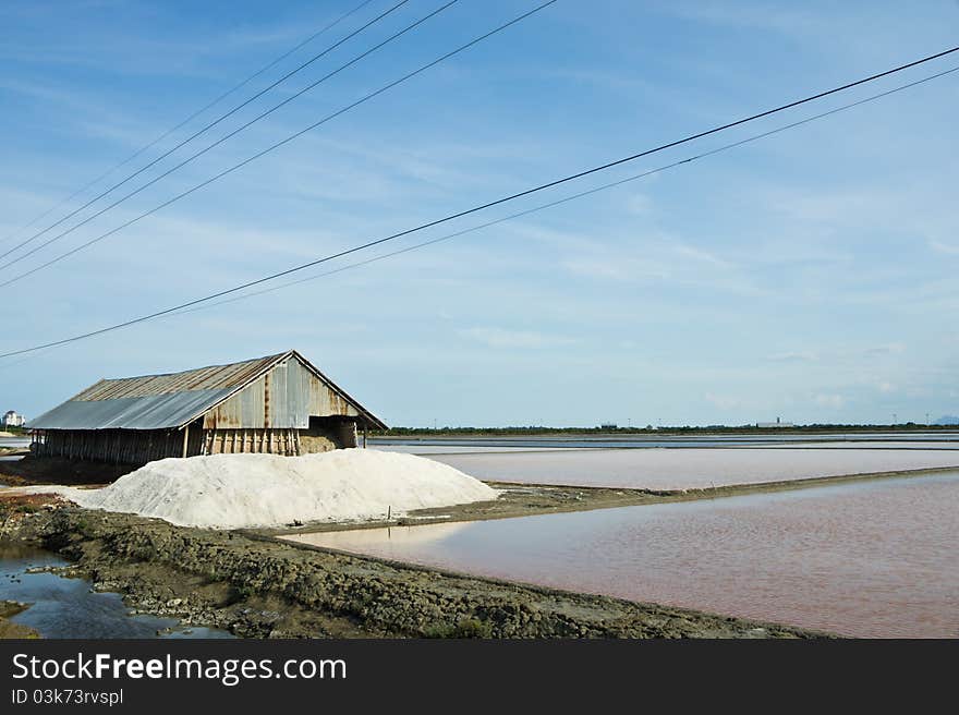 Salt farm in Thailand