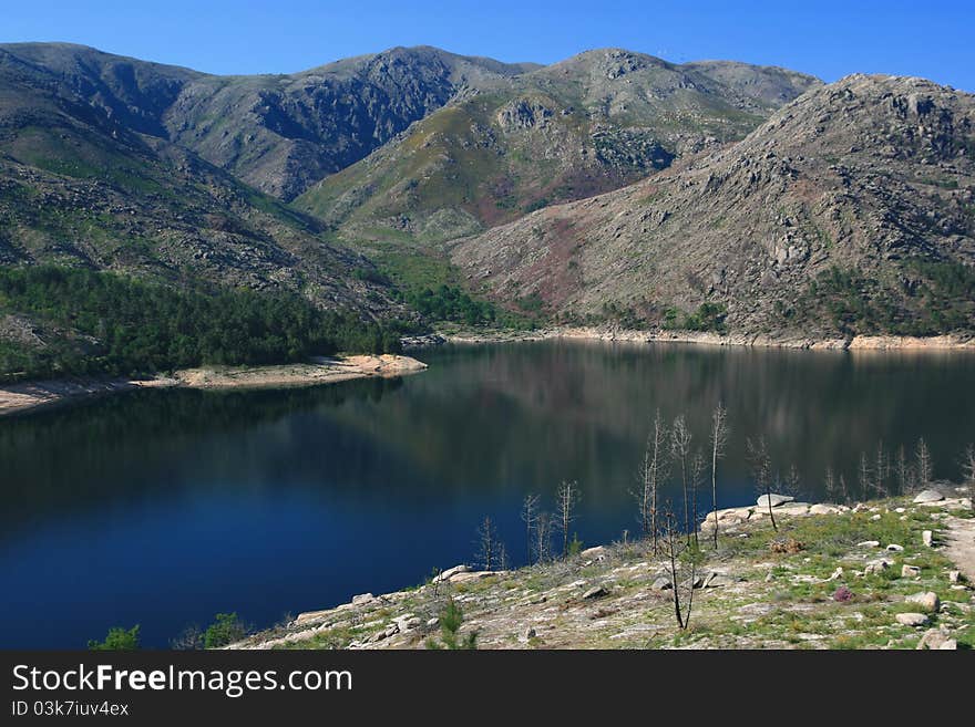 Lake in mountains