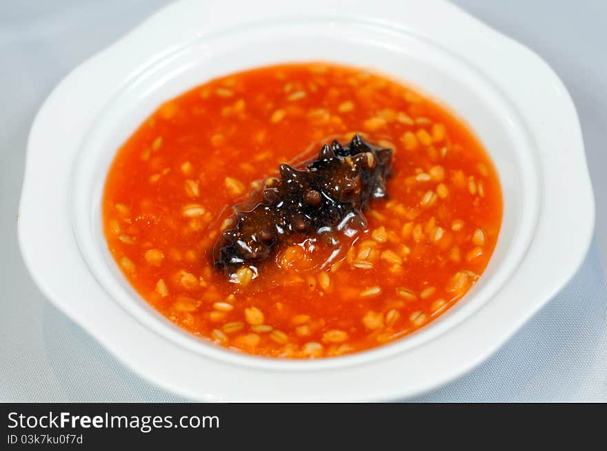 sea cucumber meat porridge