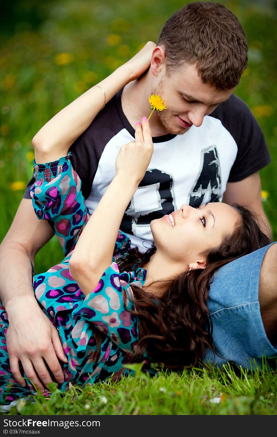 Portrait of a beautiful couple in love