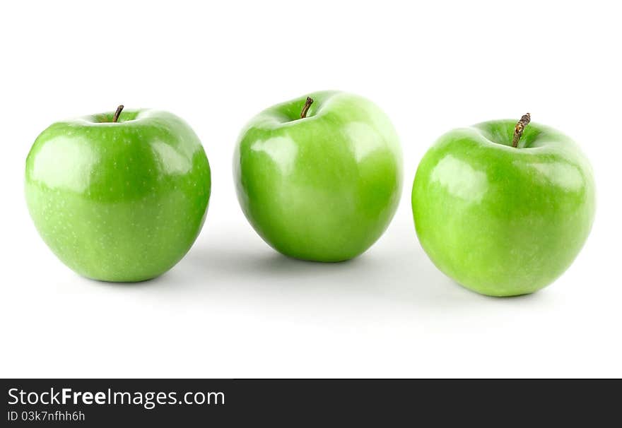 Three green apples