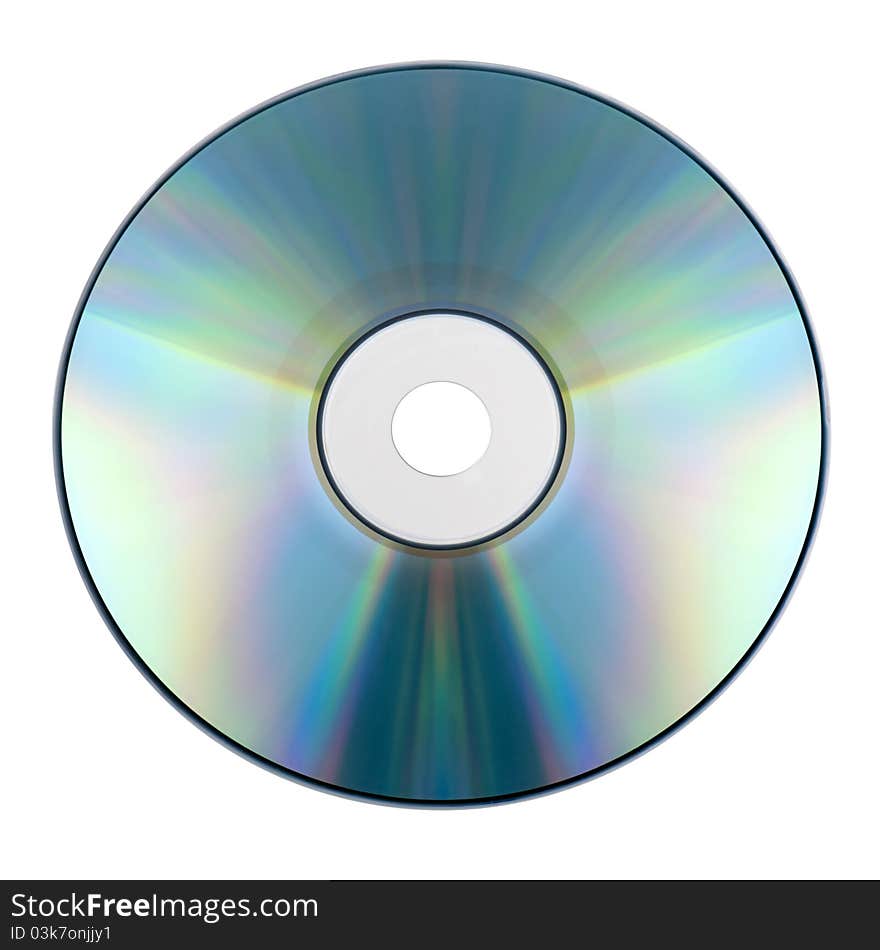 Compact disk, isolated on white