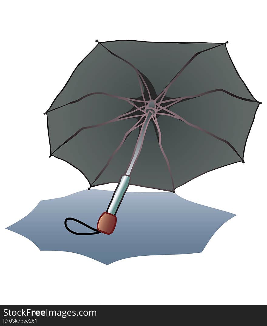 Umbrella Doodle Illustration.