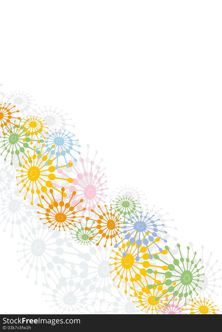 Abstract background illustration with flowers. Abstract background illustration with flowers