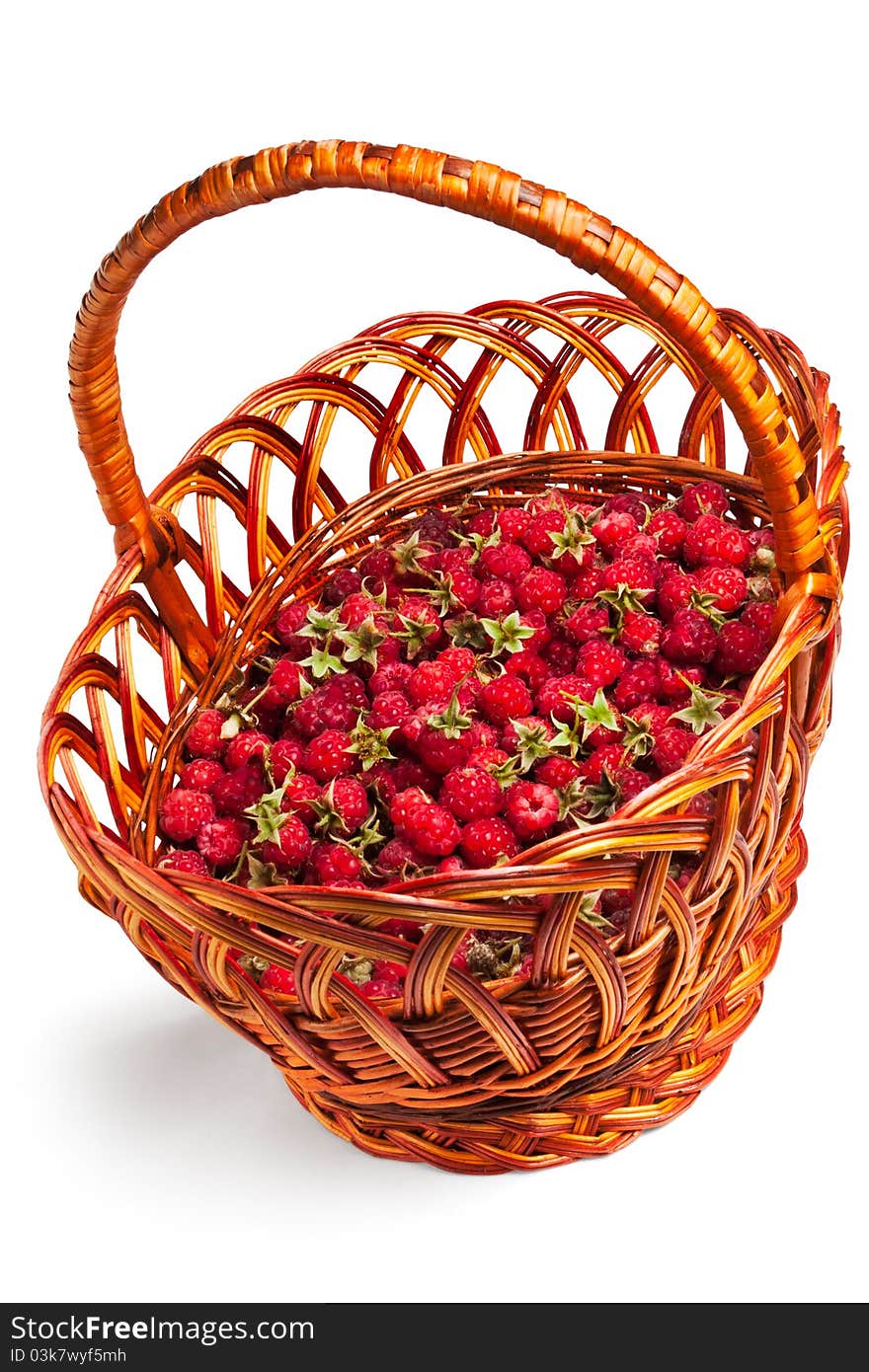 Raspberries in a basket