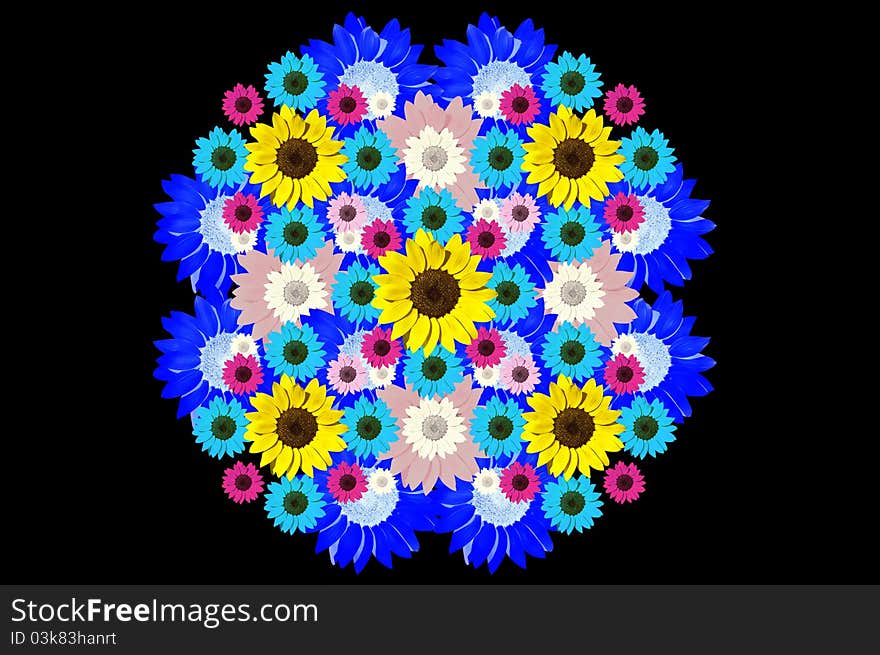 Make use of the pattern of blossom picture material design. Make use of the pattern of blossom picture material design