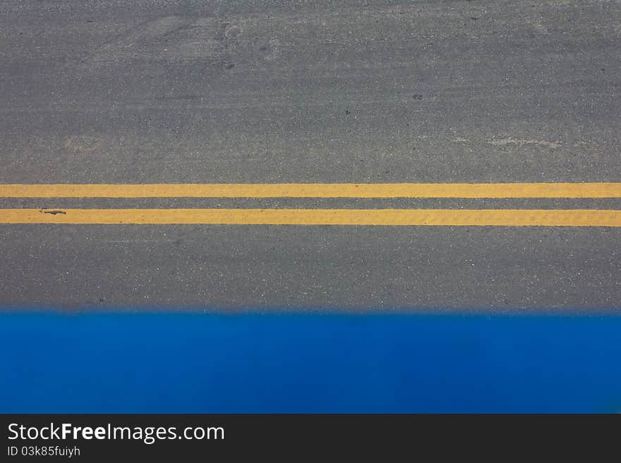 Middle of the road surface.