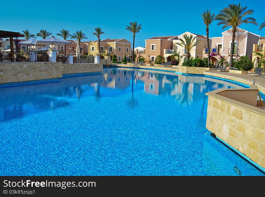 Mediterranean holiday resort on a beautiful sunny day. Mediterranean holiday resort on a beautiful sunny day