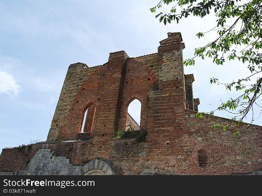 San Galgano abbey in the province of Siena, in Tuscany