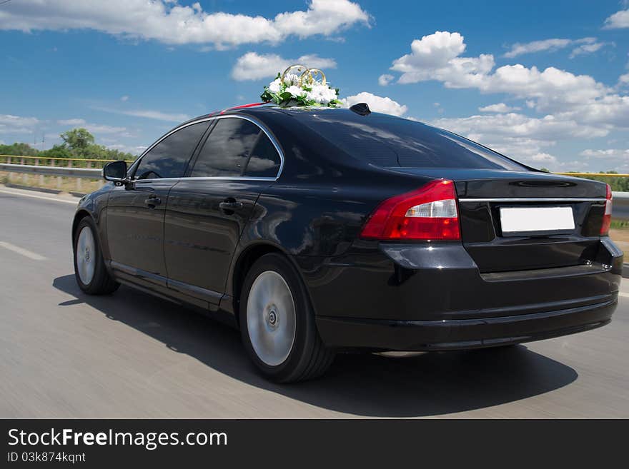 Fast wedding car