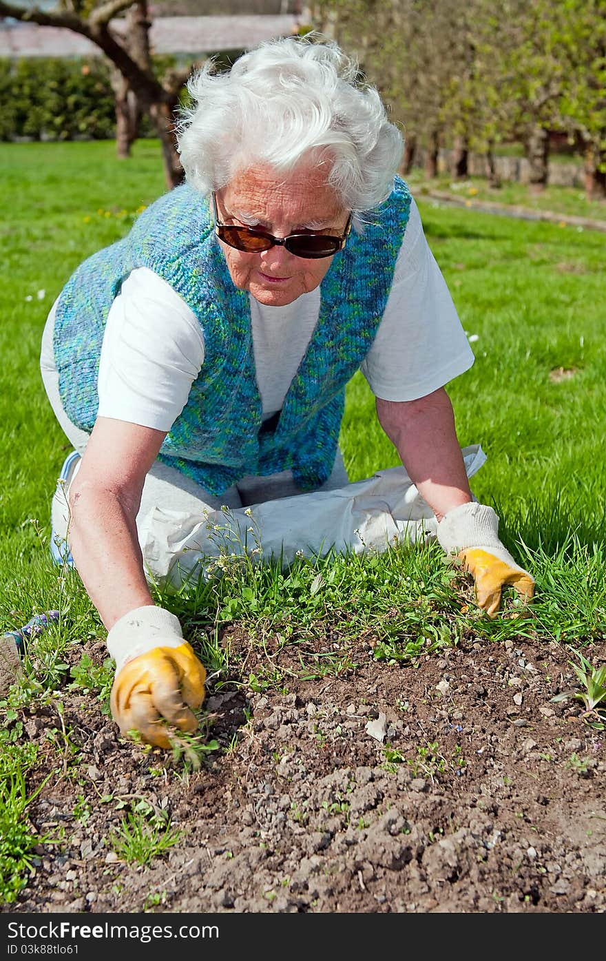 Senior Woman in Garden