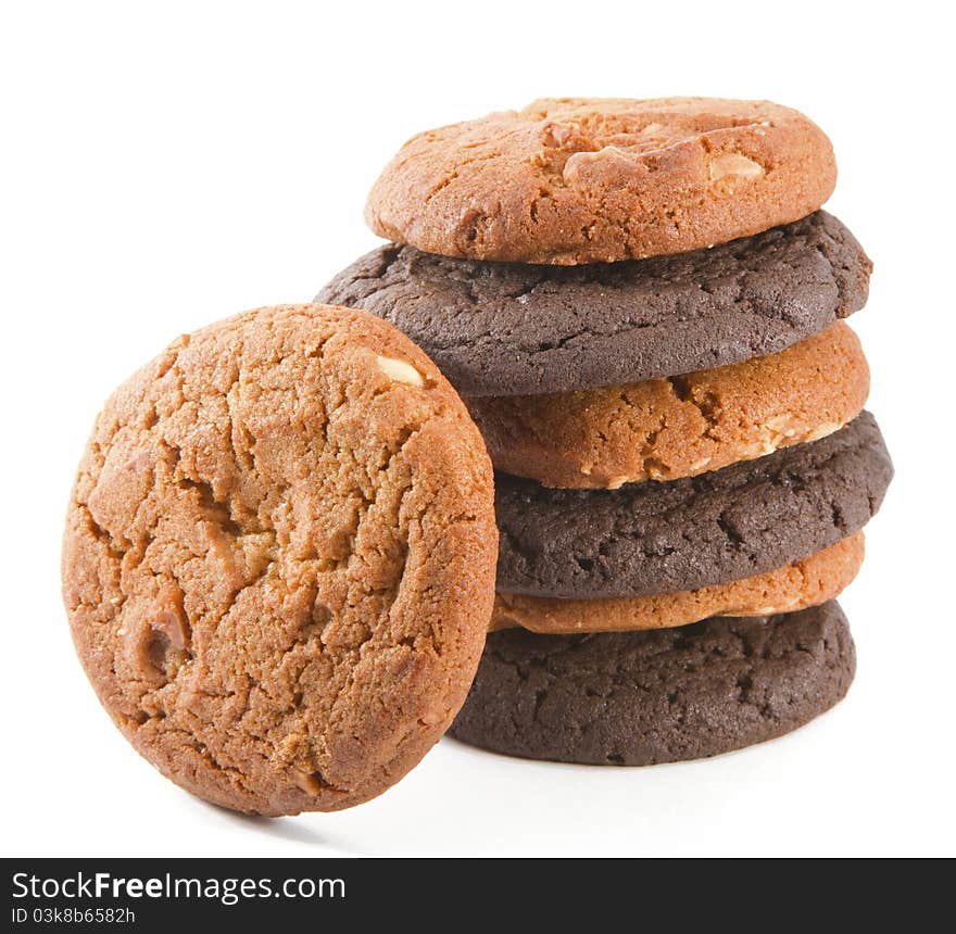 Stack of chocolate cookies