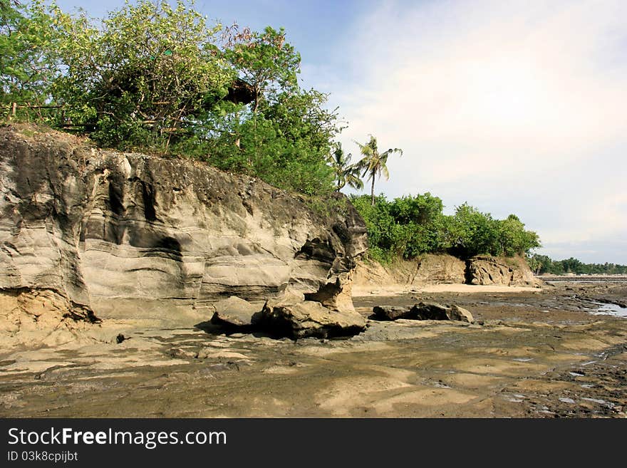 On the cliff of coastal rocky sea shore. On the cliff of coastal rocky sea shore.