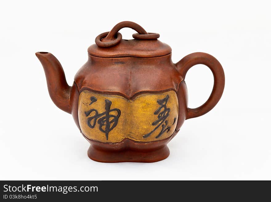 Traditional style Chinese teapot isolated