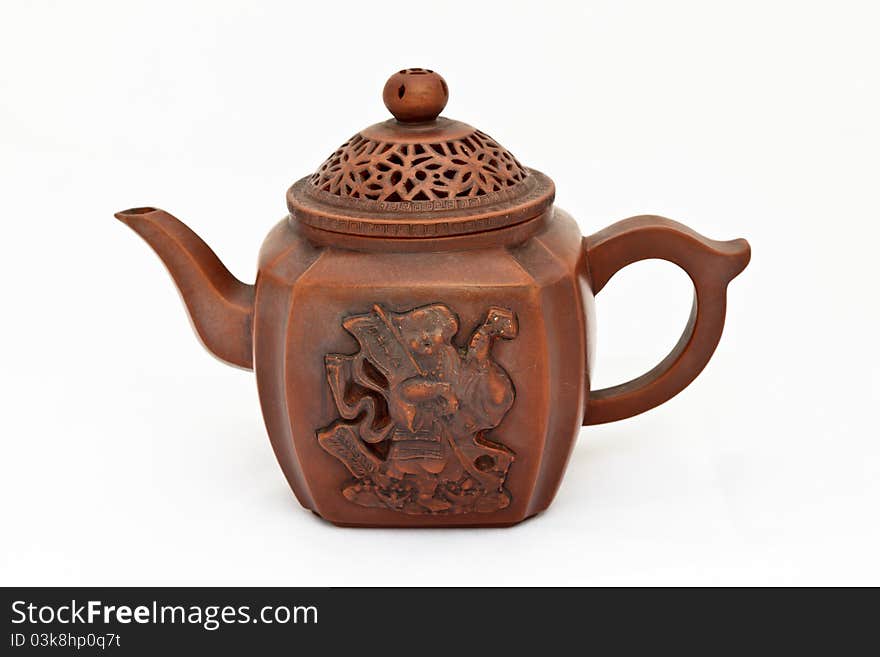 Traditional style Chinese teapot isolated