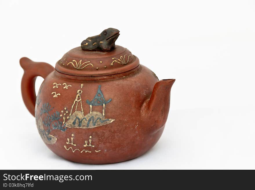 Traditional style Chinese teapot isolated