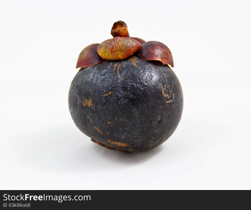 Mangosteen Thai tropical fruit isolated