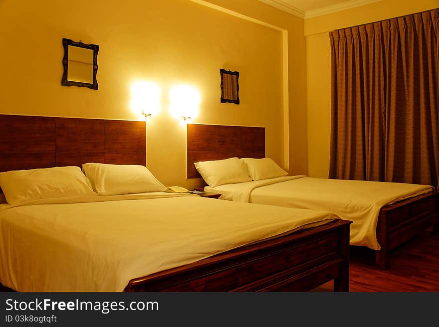 Hotel interior decoration with romantic light. Hotel interior decoration with romantic light