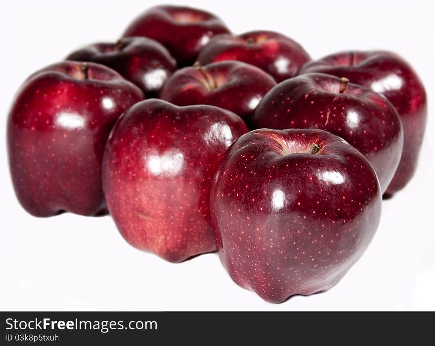 Red Apples isolated on white background