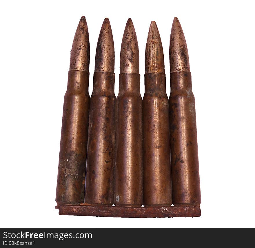 WW II Bullets Isolated