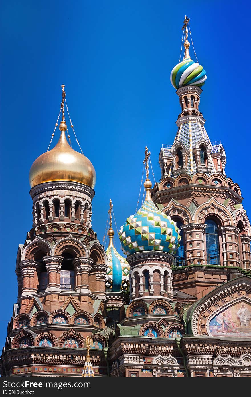 The Church of the Savior on Spilled Blood in st Petersburg (Russia) also known as Church on Spilt Blood and the Cathedral of the Resurrection of Christ