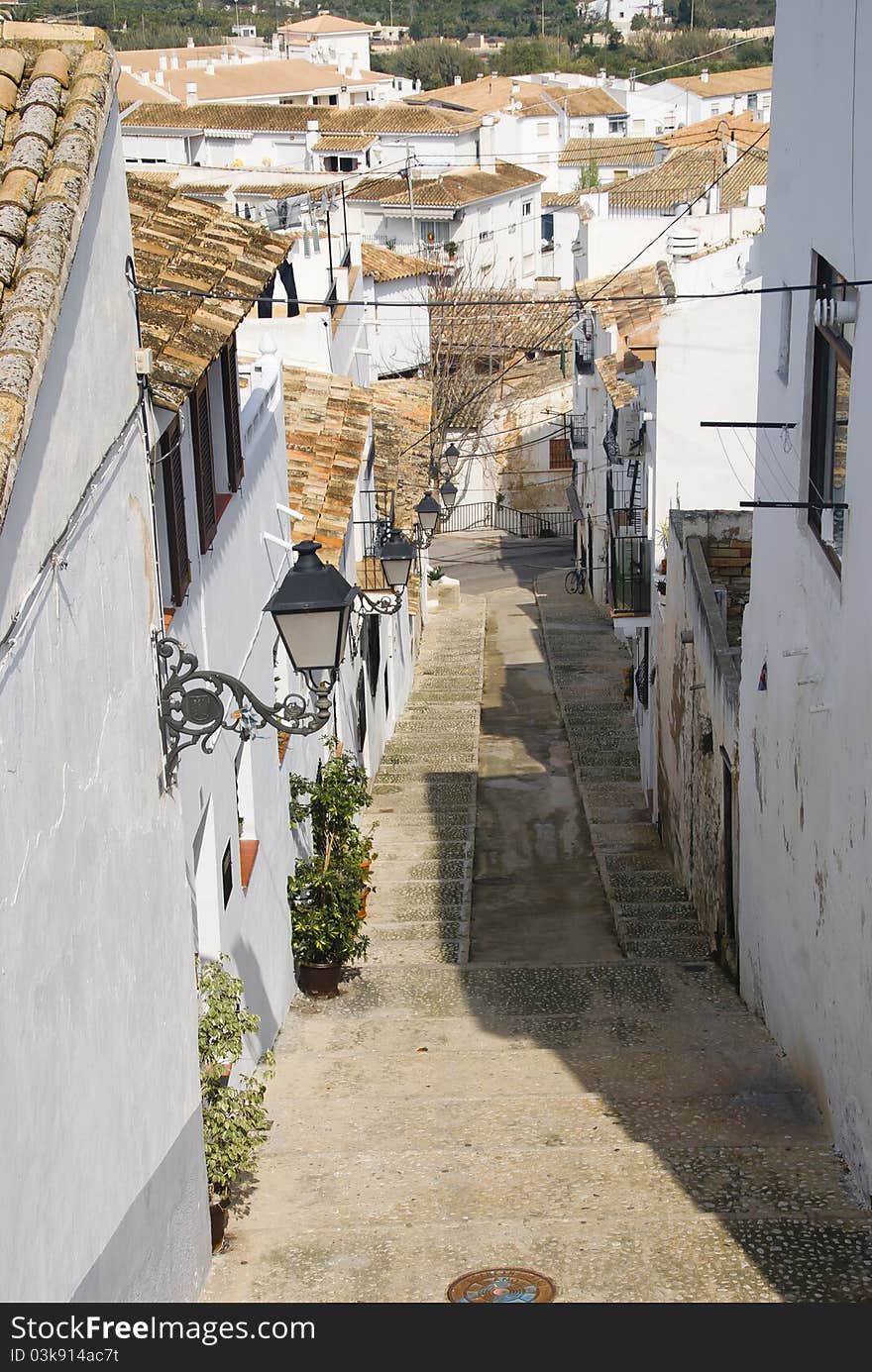 Stairway in the little village of Altea, Spain