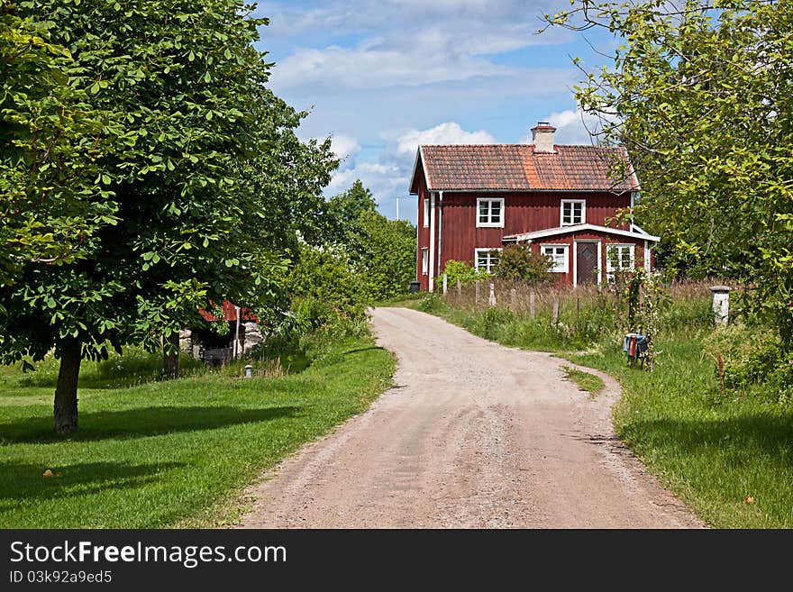 Way through the village.