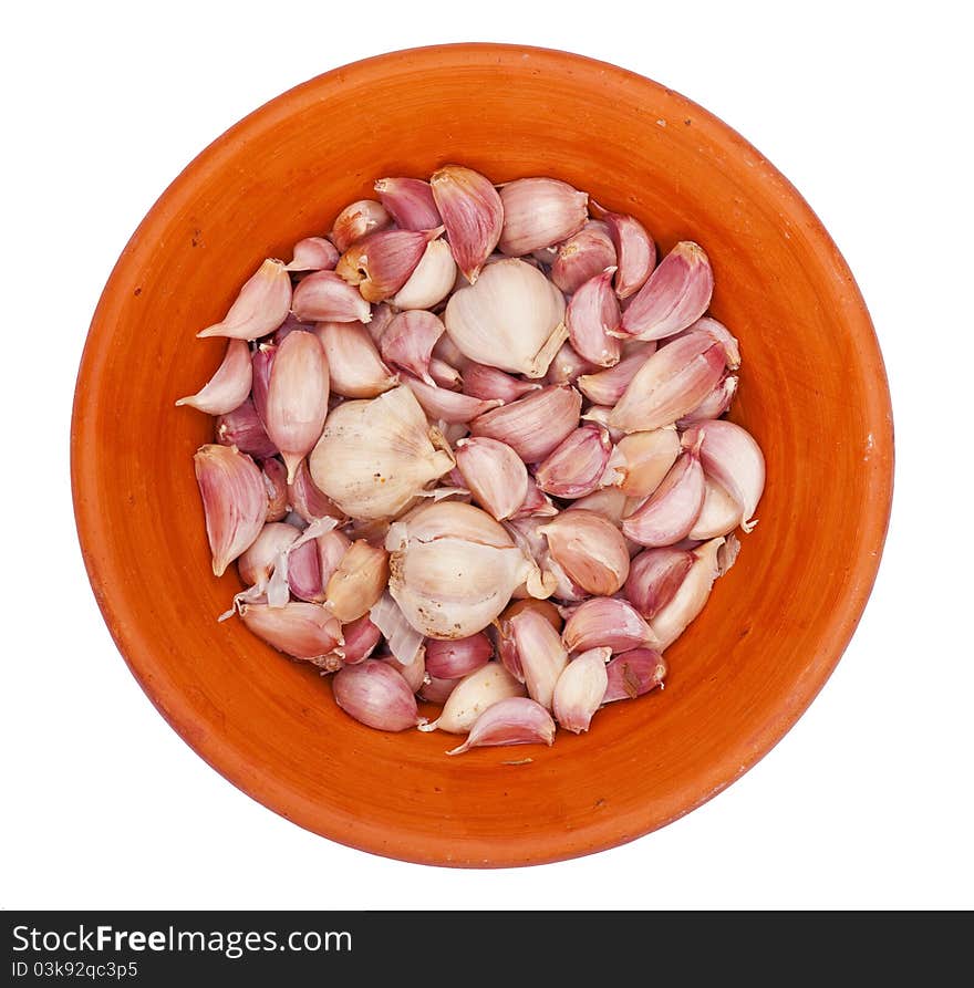 Garlic on a plate