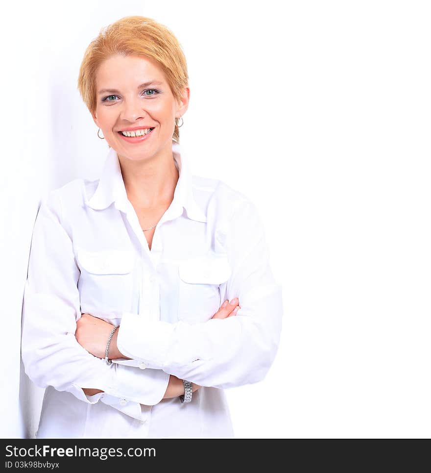 Portrait of a mature confident businesswoman looking at the camera. Portrait of a mature confident businesswoman looking at the camera