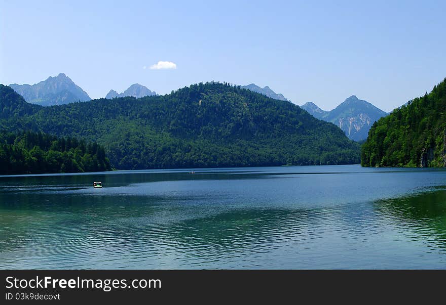 Mountains and lake