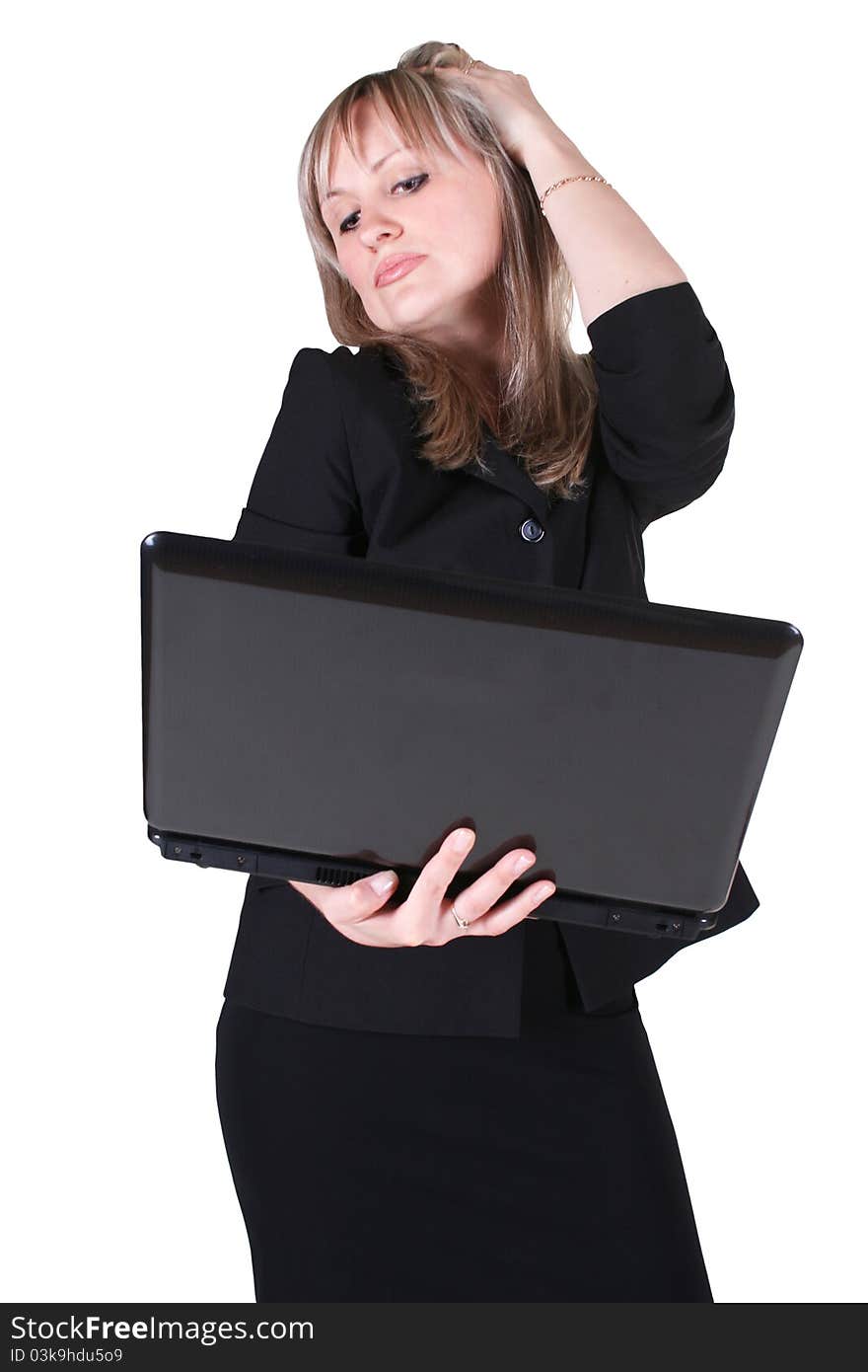 Woman holding notebook