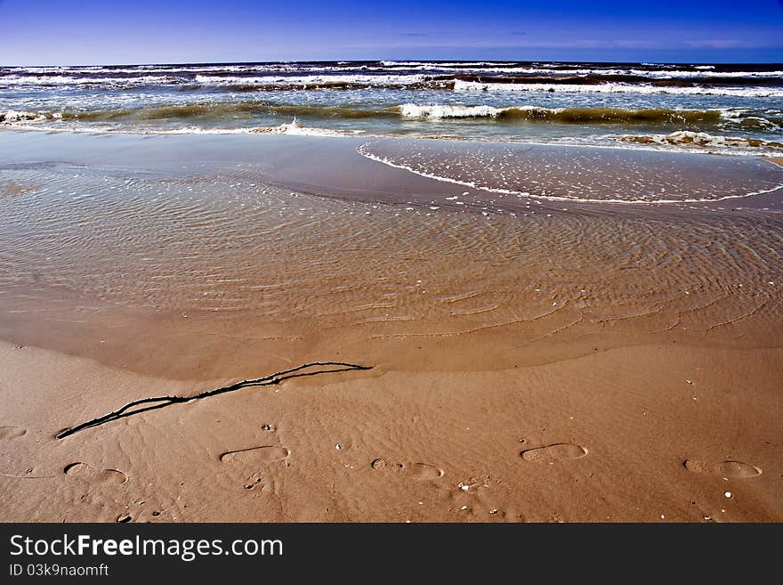 Baltic sea in windy day near to Mikeltornis.Latvia. Baltic sea in windy day near to Mikeltornis.Latvia