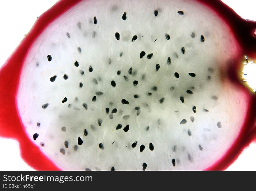 Brightly colored fruit on White background. Brightly colored fruit on White background