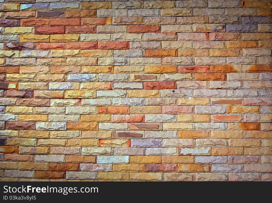 Dark brown brick walls of the old block. Dark brown brick walls of the old block.