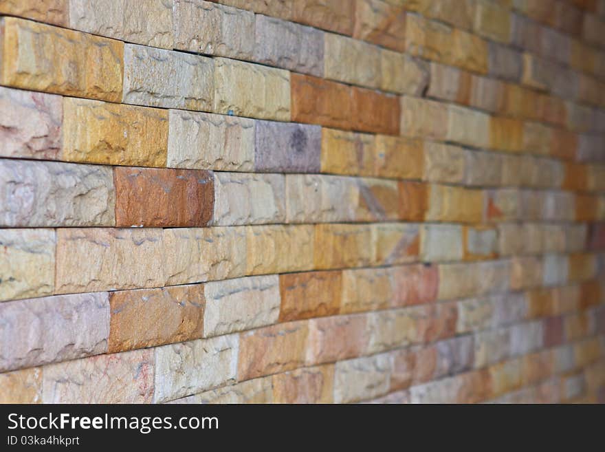 Dark brown brick walls of the old block. Dark brown brick walls of the old block.