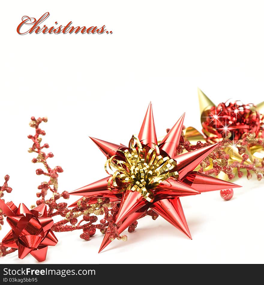 Red and gold christmas decoration