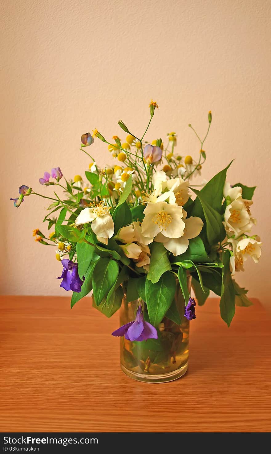 Wild Flowers Bouquet In A Glass