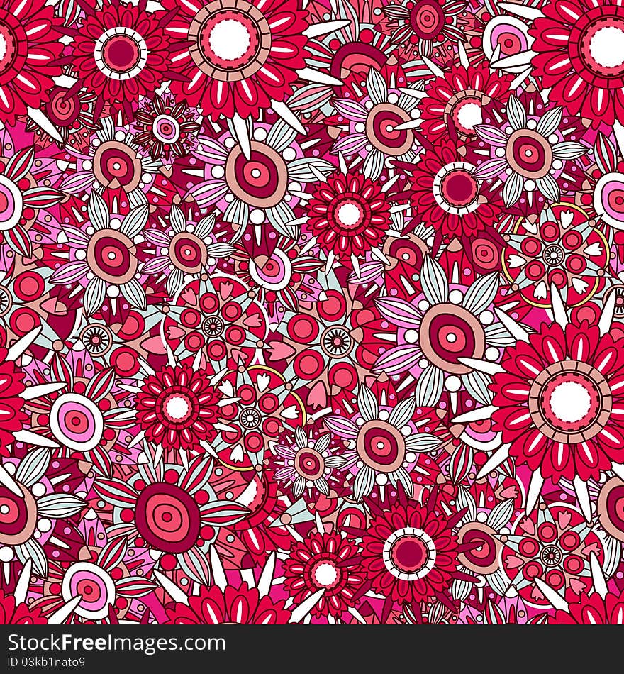 Pink seamless floral texture. Pink seamless floral texture