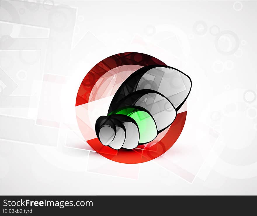 Abstract techno circle vector background