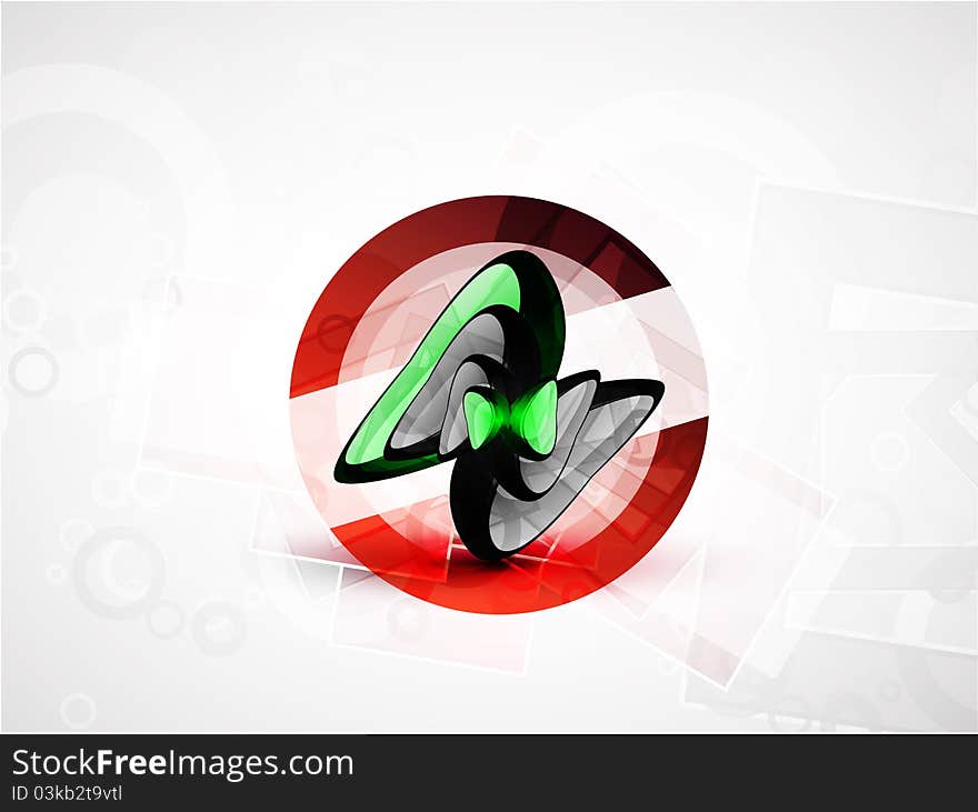 Abstract techno circle vector background